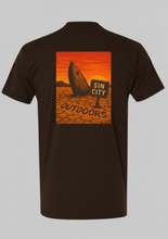Load image into Gallery viewer, Short Sleeve Dark Chocolate Brown T-Shirt (Boat)